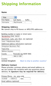 Beispiel: Adressdaten eingeben